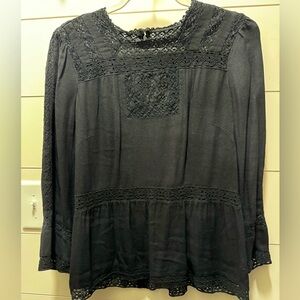 gorgeous lace top with zippered back. Size 12. EUC, smoke free home